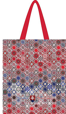 Nákupné tašky - Taška so vzorom v národných farbách - 14643891_