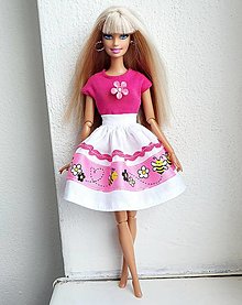 Hračky - Včeličková sukňa pre Barbie - 14641735_