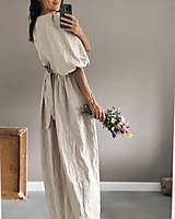 Šaty - Dámske ľanové šaty KATIE - dostupné v 30 farbách - 14642955_