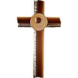 Dekorácie - Drevený kríž Stvorenia (33cm - Pestrofarebná) - 14642269_