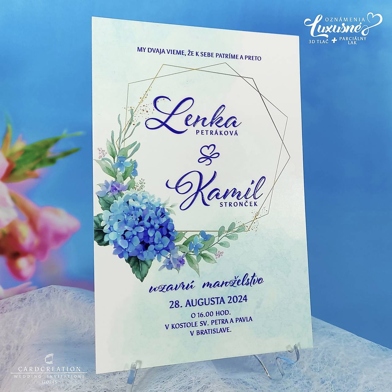 Svadobné oznámenie luxusné J20245 (71-100 ks)