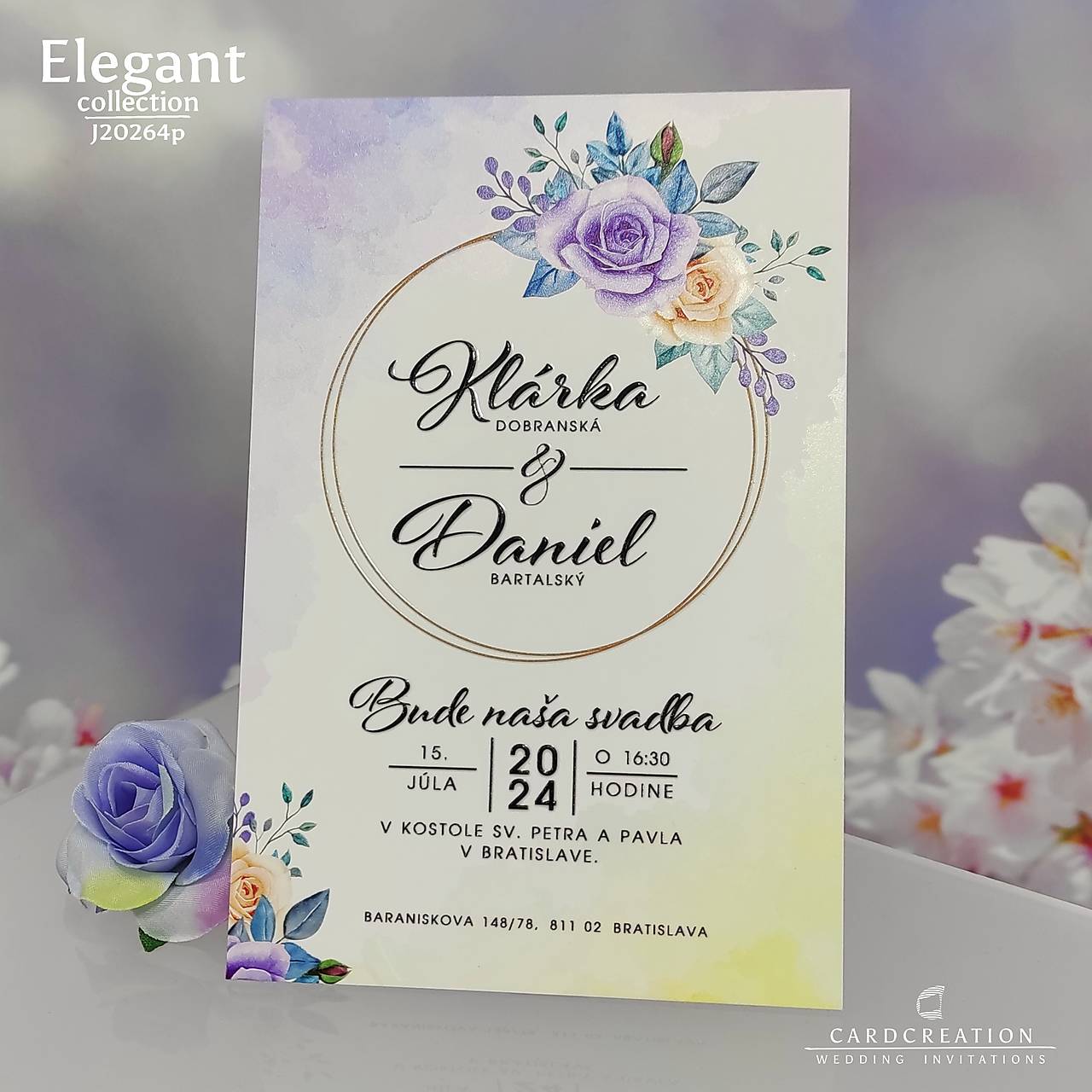 Svadobné oznámenie luxusné J20264p (71-100 ks)