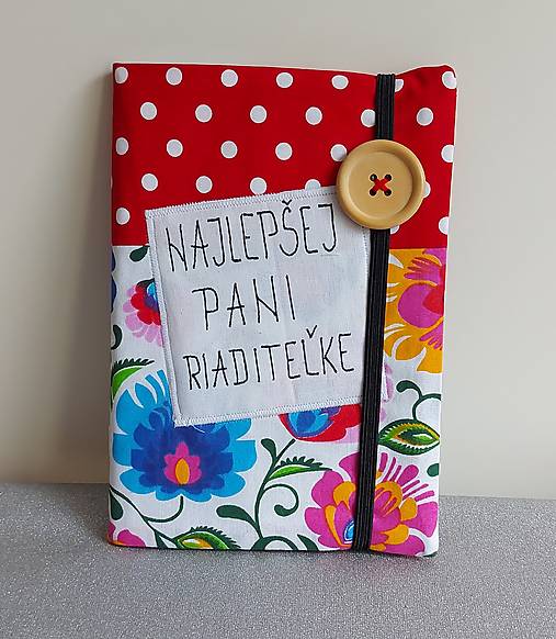 Papiernictvo - Zápisník -♥ folkový ♥ pre pani riaditeľku - 14646323_