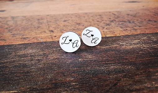 Pánske šperky - Manžetové gombíky s inicialkami na objednávku  - 14646340_