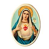 Dekorácie - Panna Mária drevený obraz - 14644862_