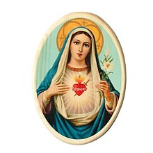 Dekorácie - Panna Mária drevený obraz - 14644862_