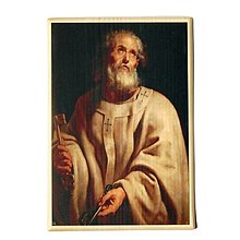Dekorácie - Svätý Peter drevený obraz (Obdĺžnik) - 14644924_