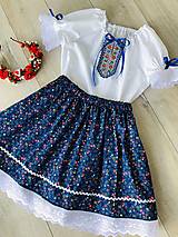 Detské oblečenie - Dievčenský kroj Anna (v modrom) - 14644554_