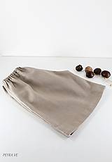 Detské oblečenie - Detské ľanové kraťasy, s vreckami i bez, tmavá piesková - 14645926_