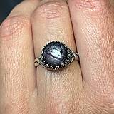 Prstene - Asteric Ruby & Vintage Silver  Ag925 Ring / Filigránový prsteň s asterickým rubínom E012 - 14647221_