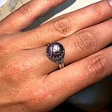 Prstene - Asteric Ruby & Vintage Silver  Ag925 Ring / Filigránový prsteň s asterickým rubínom E012 - 14647223_