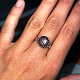 Prstene - Asteric Ruby & Vintage Silver  Ag925 Ring / Filigránový prsteň s asterickým rubínom E012 - 14647224_