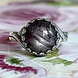 Prstene - Asteric Ruby & Vintage Silver  Ag925 Ring / Filigránový prsteň s asterickým rubínom E012 - 14647225_