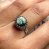 Prstene - Seraphinite & Vintage Silver  Ag925 Ring / Filigránový prsteň so serafinitom - 14647426_