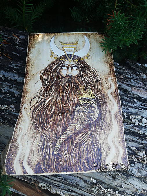 Obrazy - VELES - ručne vypaľovaný obraz - hand-burned image - 14647192_