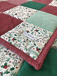 Úžitkový textil - Patchwork prehoz na sedačku, Vianoce - 14647404_