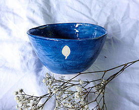 Nádoby - Keramická miska - modrotlačová kolekcia (Miska lístok) - 14649219_