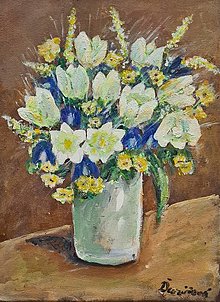 Obrazy - Biele tulipány - 14648822_