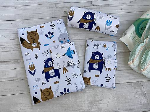 Detské doplnky - Plienkovník Zvierátka/tyrkys - 14649184_