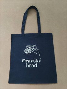 Nákupné tašky - Taška Oravský hrad (Oravský hrad tmavo modrá) - 14652217_