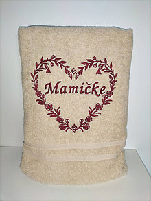 Úžitkový textil - Osuška Mamičke (Béžová) - 14652391_
