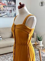 Šaty - Mušelínové šaty žlté - 14652493_