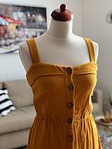 Šaty - Mušelínové šaty žlté - 14652495_