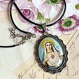 Náhrdelníky - Saint Mary Antique Silver Filigree Necklace / Starostrieborný náhrdelník Madona - 14654719_