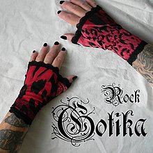 Rukavice - Rockové gotické tigrované rukavičky - 14652686_