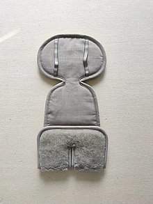 Detský textil - VLNIENKA Podložka do autosedačky vajíčka 0+ / 0-13 kg 100% Merino Grey proti poteniu a prechladnutiu 100% ľan Grey šedý - 14652992_