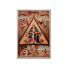 Dekorácie - Svätá trojica drevený obraz - 14652739_