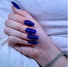 Iné doplnky - Press on nails - Royal Blue (116) - 14655834_