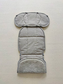 Detský textil - VLNIENKA Podložka do autosedačky Cybex Solution M fix  100 % Merino TOP SUPER WASH Grey 100% ľan šedý - 14656415_