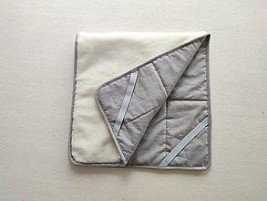 Úžitkový textil - Vlnienka podložka na matrac do detskej postieľky 100%  MERINO Top Super wash Natural 100% ľan šedý - 14656493_