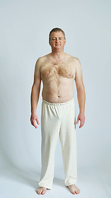 Pánske oblečenie - Pánske pyžamové nohavice z organickej bavlny vzor hviezdičky - 14657569_