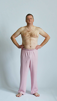 Pánske oblečenie - Ružový panter pánske pyžamové nohavice - 14657748_
