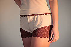 Nočná bielizeň - Krátke elastické šortky by MooniQ Andromeda Valentine - 14657030_