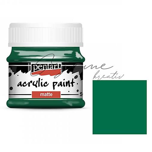 Farby-laky - ZĽAVA!! Akrylová matná 50 ml - Jedľová zelená P1312 - 14655433_