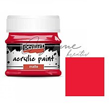 Farby-laky - Akrylová matná 50 ml - Ružovo červená P13117 - 14655426_