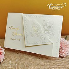 Papiernictvo - Luxusné svadobné oznámenie A5084G - 14656197_