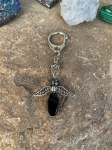 kľúčenka anjel (anjel Onyx-Hematit, dĺžka 7 cm)