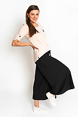 Nohavice - Kalhotová sukně černá - 14659547_