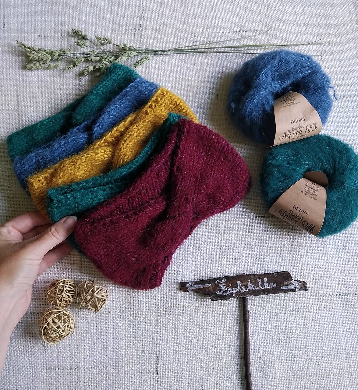 Čelenka - merino, alpaka, hodváb  nové farby 