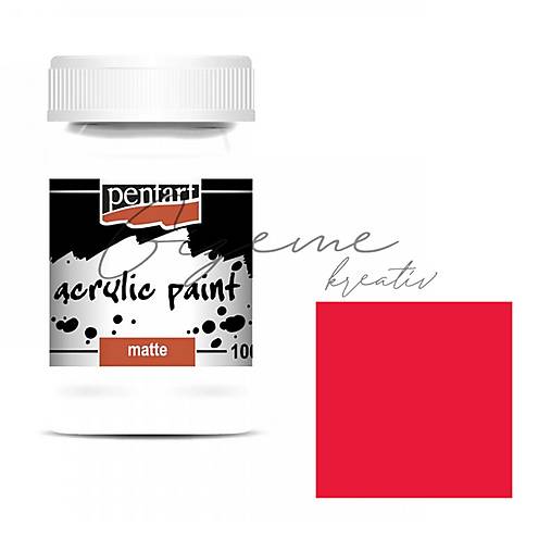 Farby-laky - ZĽAVA!! Akrylová matná 100 ml - Červená P1985 - 14658642_