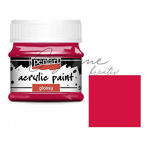 Farby-laky - ZĽAVA!!  Akrylová lesklá 50 ml - Karmínova P1120 - 14658857_