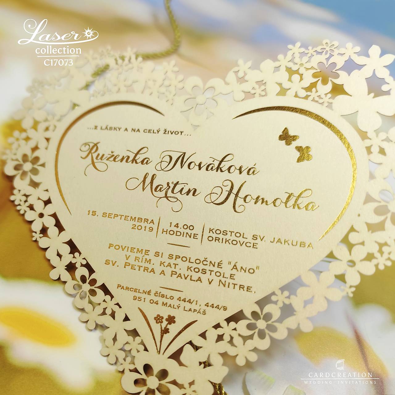 Luxusné svadobné oznámenie C17073