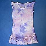 Detské oblečenie - Dívčí bílo-růžovo-fialové batikované šaty 9/11 (13404590) - 14659141_
