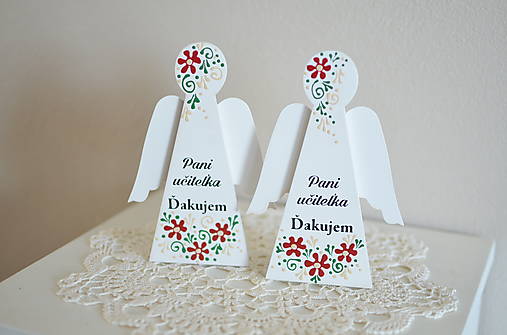 Dekorácie - Anjel Poďakovanie pani učiteľke - 14661156_