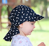 Detské čiapky - Letný detský šilt mini veľryby - 14663571_