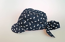 Detské čiapky - Letný detský šilt mini veľryby - 14663572_